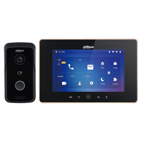 Комплект Wi-Fi-домофона Dahua DHI-VTK-VTO2111D-WP-VTH5221D