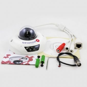 Мини-купольная IP-камера для улицы ActiveCam AC-D4121IR1 в вандалостойком корпусе