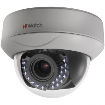 Внутренний бюджетный 2Мп HD-TVI купол HiWatch DS-T207 с вариообъективом